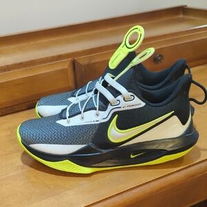 Nike Big Boys Black and Neon Green Athletic Shoes